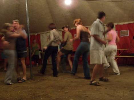 dancing in the tent
