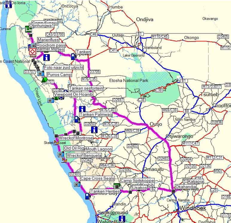 route kaart kaoka challenge 2008