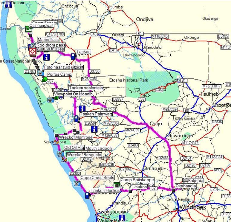 route kaart kaoka challenge 2008
